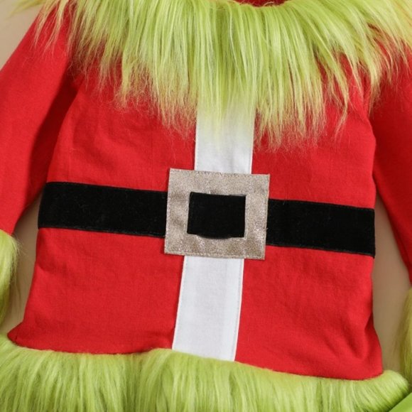 Grinch Who Stole Christmas Girls Boys Halloween Costume Outfit Set - Picture 3 of 6
